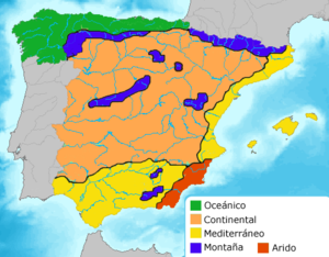 Spanish climatic areas