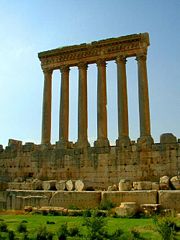 Temple of Jupiter in Baalbek.