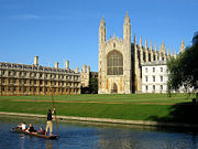 King's College, part of the University of Cambridge, England.
