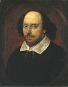 The Chandos portrait, believed to depict William Shakespeare.