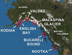 Spanish contact in British Columbia and Alaska.