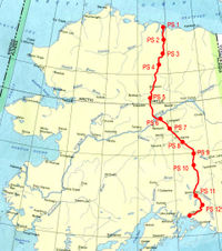 Map of the Trans-Alaska Pipeline.