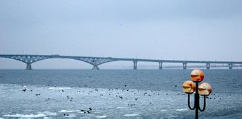The Saratov Bridge, running across the Volga, used to be the longest in Europe.