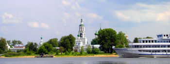 Many Orthodox shrines and monasteries are strewn along the banks of the Volga