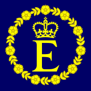 The Queen's personal standard, used in her role as Head of the Commonwealth, and for when she visits Commonwealth countries of which she is not head of state.