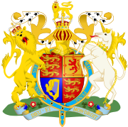The Royal Coat of Arms of the United Kingdom.