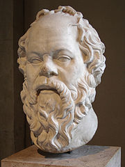 In Plato's Apology, Socrates (pictured) was accused by Meletus of not believing in the gods.