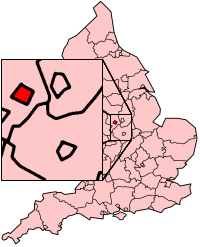 Derby shown within England