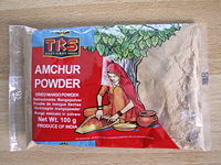 A pack of amchur (or mango powder)