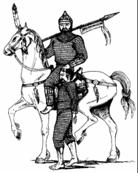 Khazar warrior with captive.