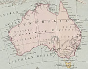 Many maps of Australia show the Southern Ocean lying immediately to the south of Australia.