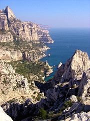 The Calanque of Sugiton in the 9th arrondissement of Marseille.