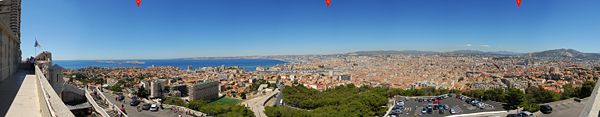Panorama of Marseille from Notre-Dame-de-la-Garde.