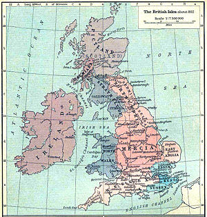 The British isles in AD 802.