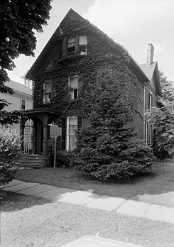 A 1967 photograph of the Susan B Anthony House