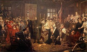 Union of Lublin of 1569, by Jan Matejko, 1869, oil on canvas, 298×512cm, National Museum, Warsaw