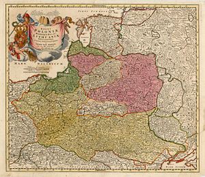 Regni Poloniae Magnique Ducatus Lithuaniae 1720 by Johann Homann
