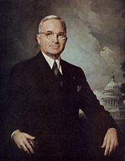 Presidential portrait of Truman painted by Greta Kempton