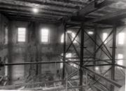 View of the interior shell of the White House during reconstruction in 1950