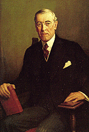 The official White House portrait of President Woodrow Wilson