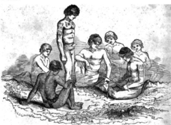 Fakaofo islanders, drawn in 1841 by the United States Exploring Expedition