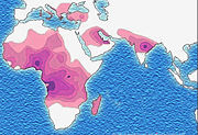 Distribution of the sickle cell trait.