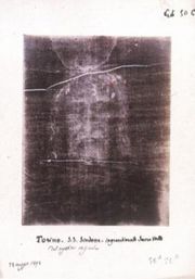 Secondo Pia's negative of the image on the Shroud of Turin has an appearance suggesting a positive image.