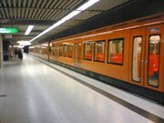 The Helsinki Metro with its characteristic bright orange trains is the world's northernmost subway.