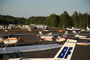 Malmi airport, one of the oldest in the world and Finland's main general aviation airport.