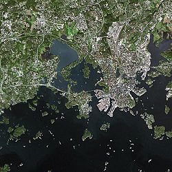 Helsinki seen from Spot Satellite