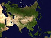 a two-point equidistant projection of Asia