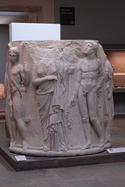 Drum from the base of a column from the 4th-century rebuilding (British Museum)