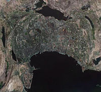 Satellite view of Baku