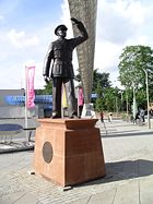 Statue of Sir Frank Whittle under the Whittle Arches, Coventry