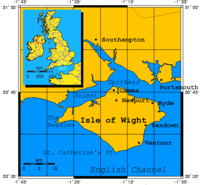 Isle of Wight map.