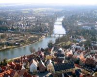 Danube in Ulm, where it separates Ulm in Baden-Württemberg and Neu-Ulm in Bavaria