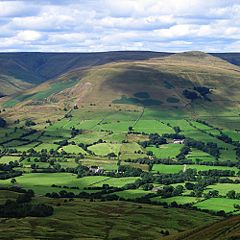 View of the Edale valley from Mam Tor.