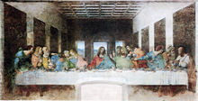Leonardo Da Vinci's Last Supper, in the church of Santa Maria delle Grazie, Milan.
