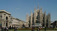 The Milan Cathedral from the opposite square