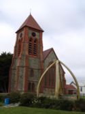 The church, and whalebone arch