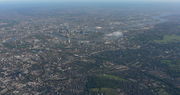 The Thames as it flows through London, with the Isle of Dogs in the centre.