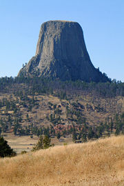 Devils Tower National Monument in Wyoming, U.S.A..