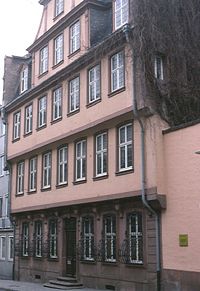 Goethe's birthplace in Frankfurt, Germany (Großer Hirschgraben)