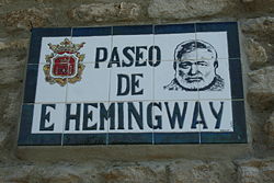 Walkway named for Ernest Hemingway, Ronda, Spain