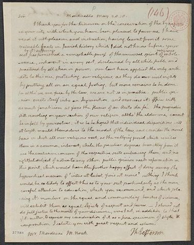 Image:1818 letter Jefferson to Mordecai Noah.jpg