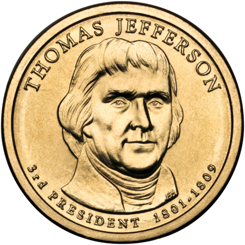 Image:Thomas Jefferson Presidential $1 Coin obverse.png