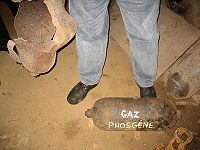 Phosgene delivery system unearthed at the Somme, 2006