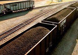 Coal rail cars in Ashtabula, Ohio.