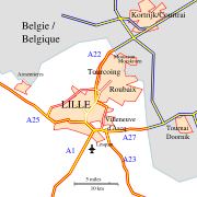 Lille: motorway network.