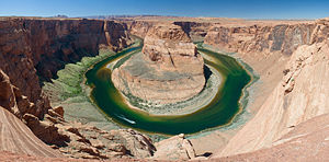 Horseshoe Bend is a horseshoe-shaped meander of the Colorado River located near the town of Page, Arizona